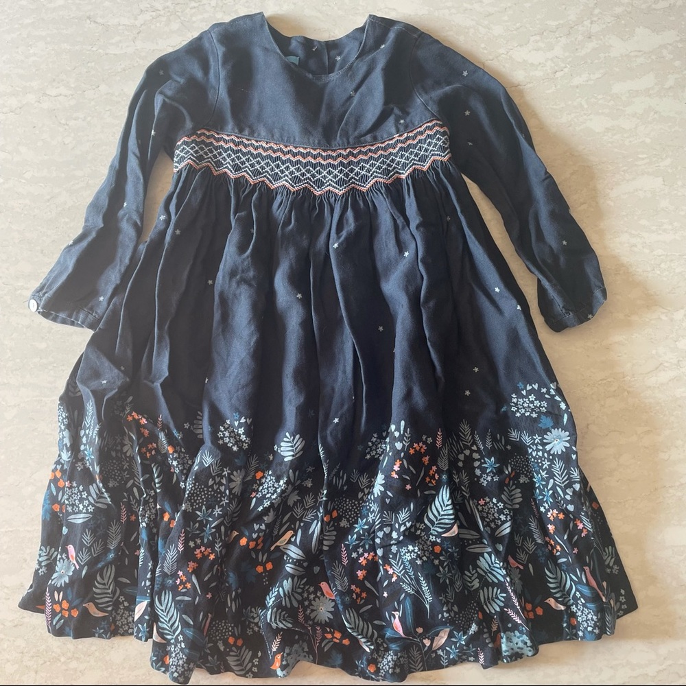 Anavini Hand Smocked Girl’s Blue Dress Size 6